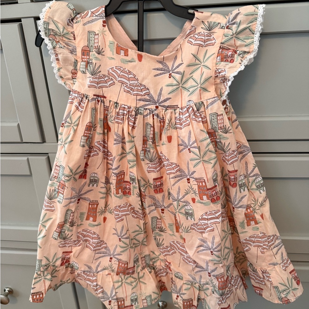 Janie and Jack Pink Patterned Kids Dress